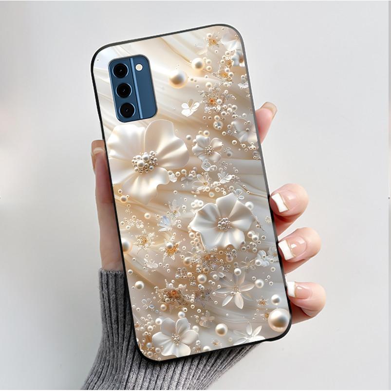 For Nokia C300 Case Luxury Fashion Butterfly Flower Black Soft TPU Silicon Back Cover For Nokia C300 C 300 NokiaC300 Phone Cases