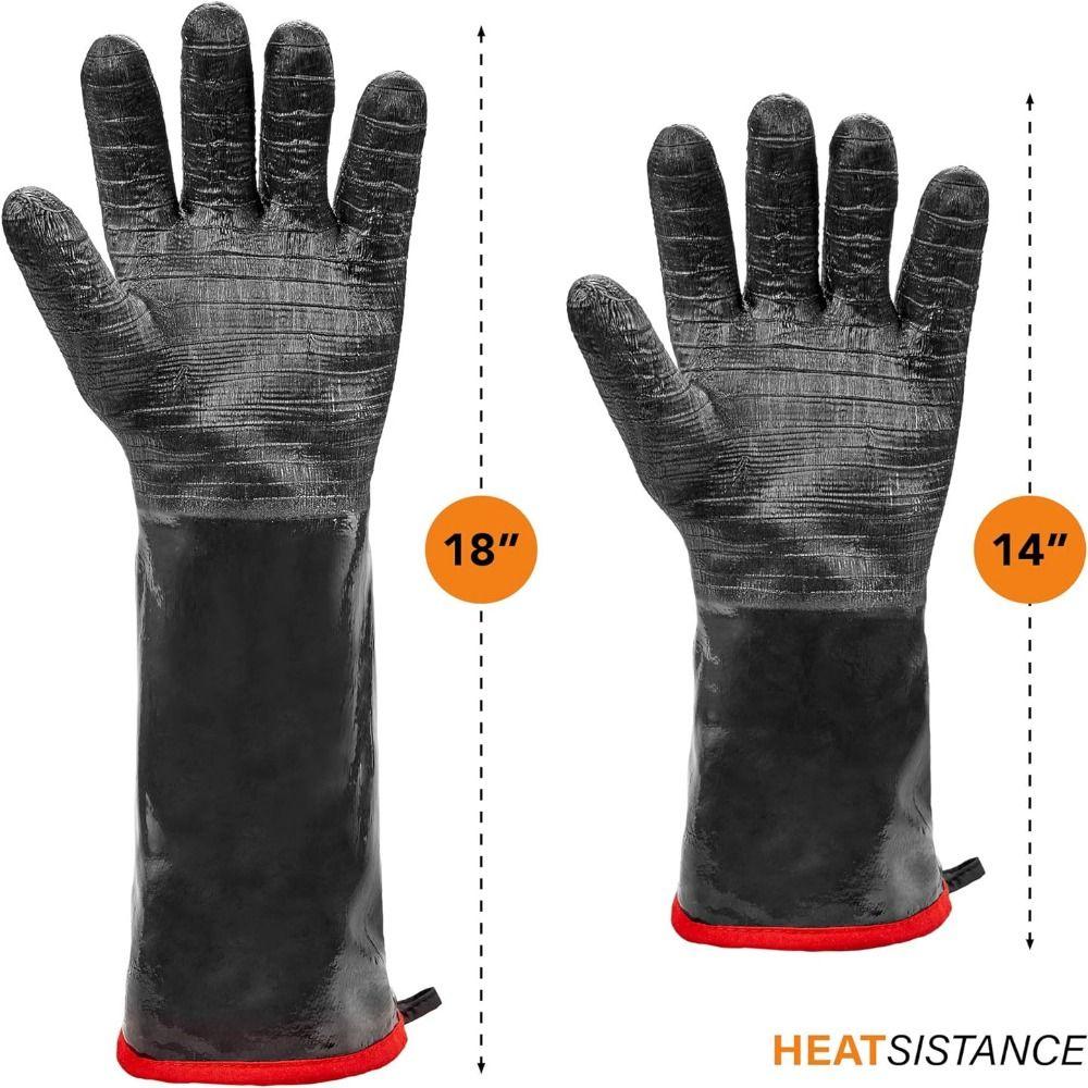 Waterproof Heat Resistant Gloves Oil Resistant Grill Gloves Easy To Clean Oven Mitts Cooking