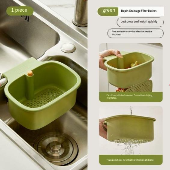 Large-capacity Detachable Water Drain Basket Home Kitchen Draining Rack Water Drain Basket Storage Rack for Separating Filters