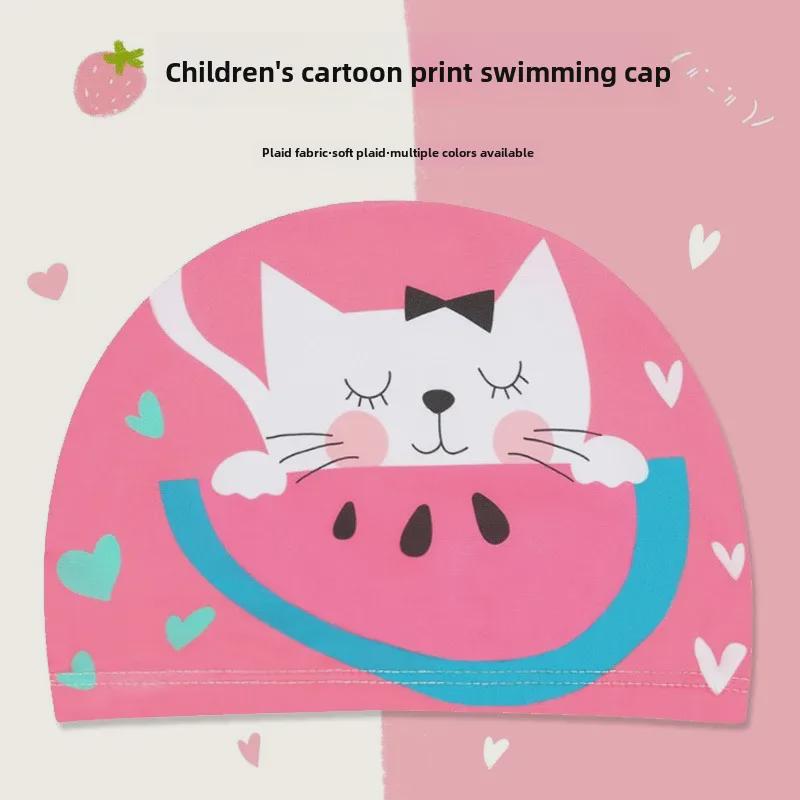Детские шапочки для плавания с мультяшным принтом для мальчиков, девочек, младенцев и малышей