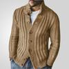 New Versatile Autumn And Winter Cardigan Men'S Retro Knitted Sweater Jacket Long Sleeved Heavy Jacquard Sweater