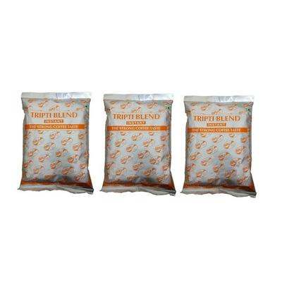 BRU Кофейный порошок Tripti Blend, растворимый, суперкрепкий, специальный набор для общественного питания, 3 шт. (Каждая упаковка 200 грамм) Бесплатный порошок для молочного коктейля A.Mangals Rose стоимостью 200/-