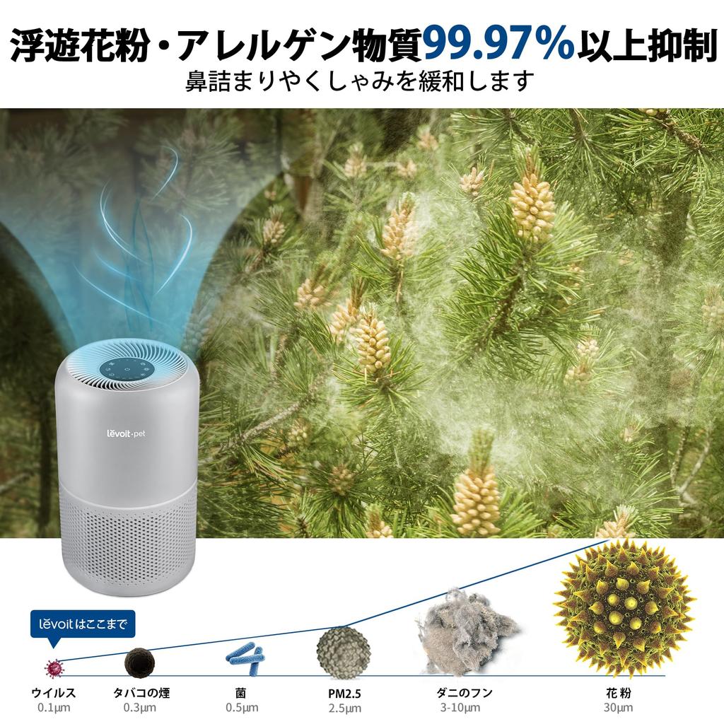 Levoit Air Purifier Pet Specialized Model 20 Tatami Core P350 Pollen Prevention Allergies Deodorizing Energy Saving For Pets Virus Dust Collection