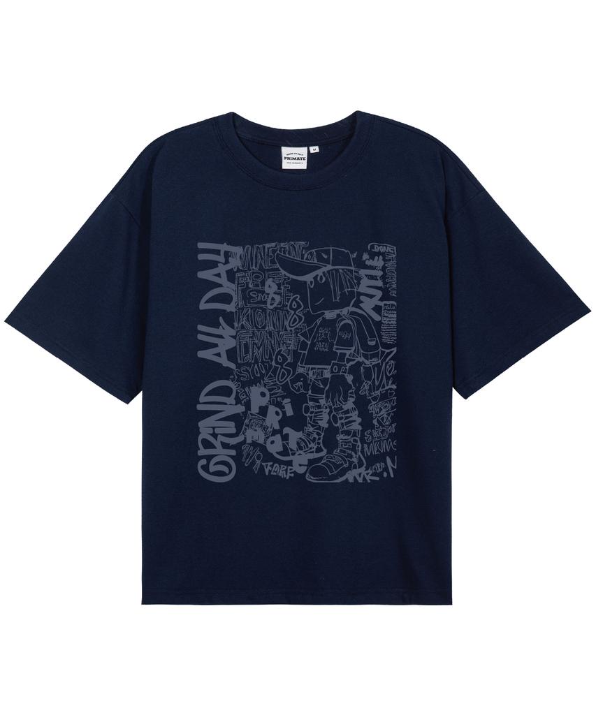 PRIMATE [Cool Cotton] Traplife Oversized Short Sleeve T-Shirt 8 Colors (B Type)