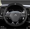 Замшевая кожаная оплетка рулевого колеса для Mitsubishi: Outlander, ASX, Eclipse, Pajero Sport, Lancer