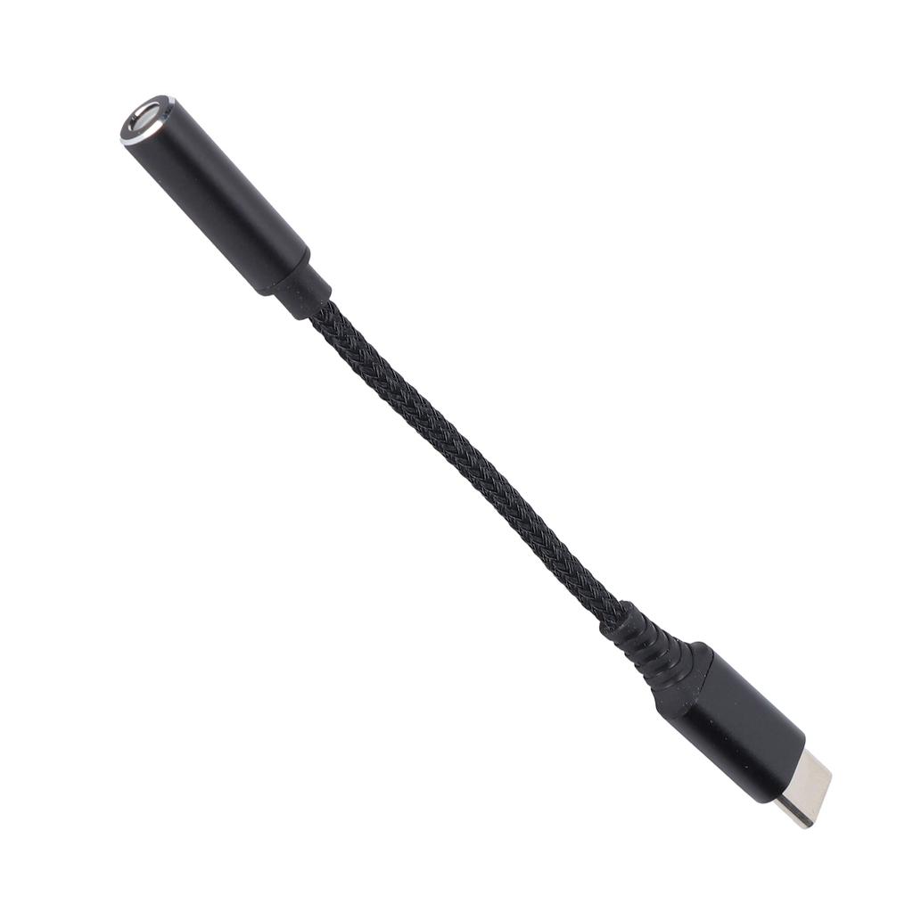 USBC to 3.5mm Female Headphone Adapter Type C Headphone Adapter Nylon Cable(Blue )