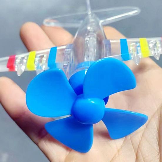 Заводной самолетик со светодиодными огнями, простая в установке ветряная машинка, украшение