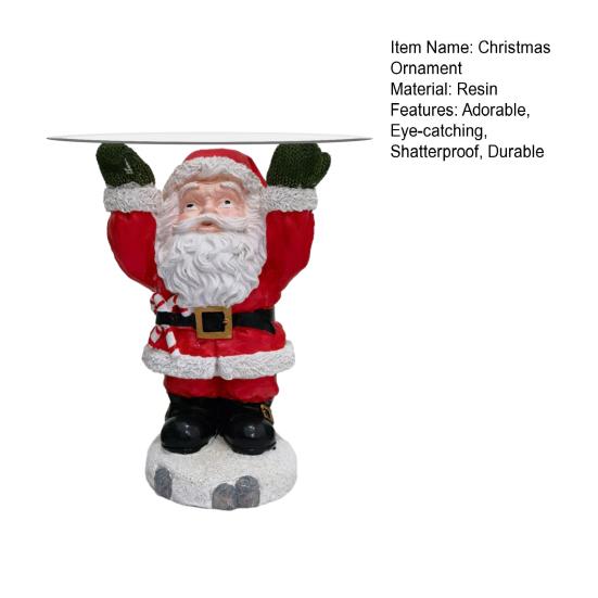 Украшение в виде Санта-Клауса Yousheng с подносом, держателем для закусок и десертов, очаровательное небьющееся рождественское украшение для торта и фруктов на рождественскую вечеринку