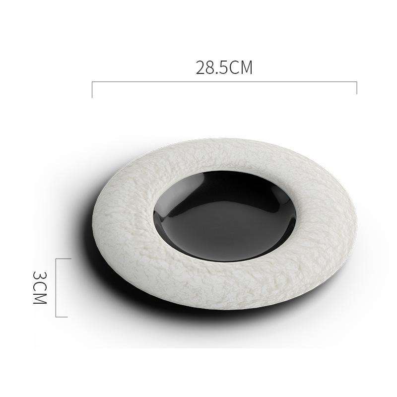 Керамическая обеденная тарелка Креативная текстура камня Мелкая тарелка Паста Тарелка для закусок Десертные тарелки Стейк Тарелки Домашняя посуда