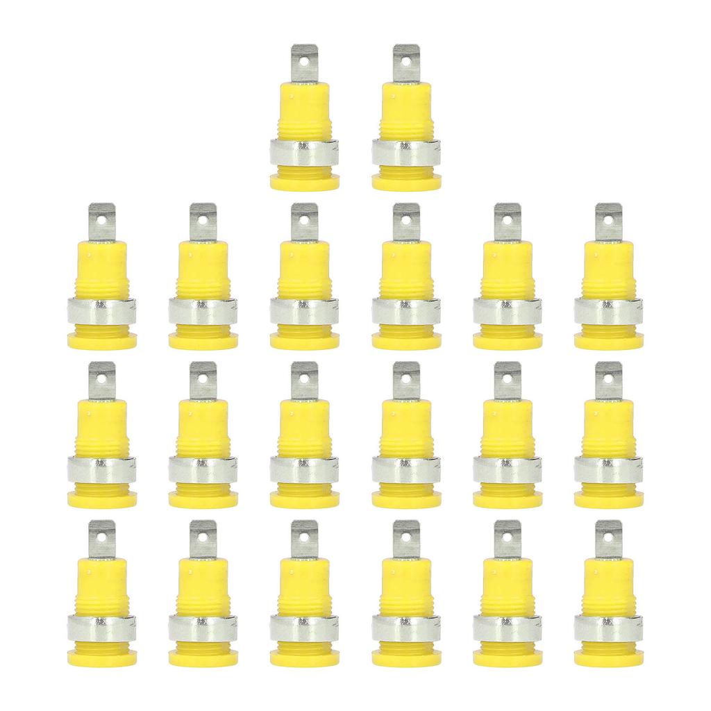 20Pcs Banana Socket 4mm Strong Connectivity Corrosion Resistance Good Performance Electrical Test Accessories