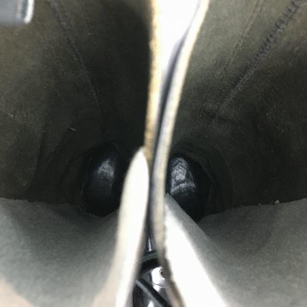 Сделано в Англии gripfast Стальной подносок Длинные ботинки Размер ок.. 24.025.0 Черные на шнуровке в рок-стиле(ИСПОЛЬЗОВАЛ)