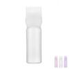 3pcs Comb Applicator Bottle Hair Color Brush Applicator Hair Dye Bottle With Comb And Graduated Scale