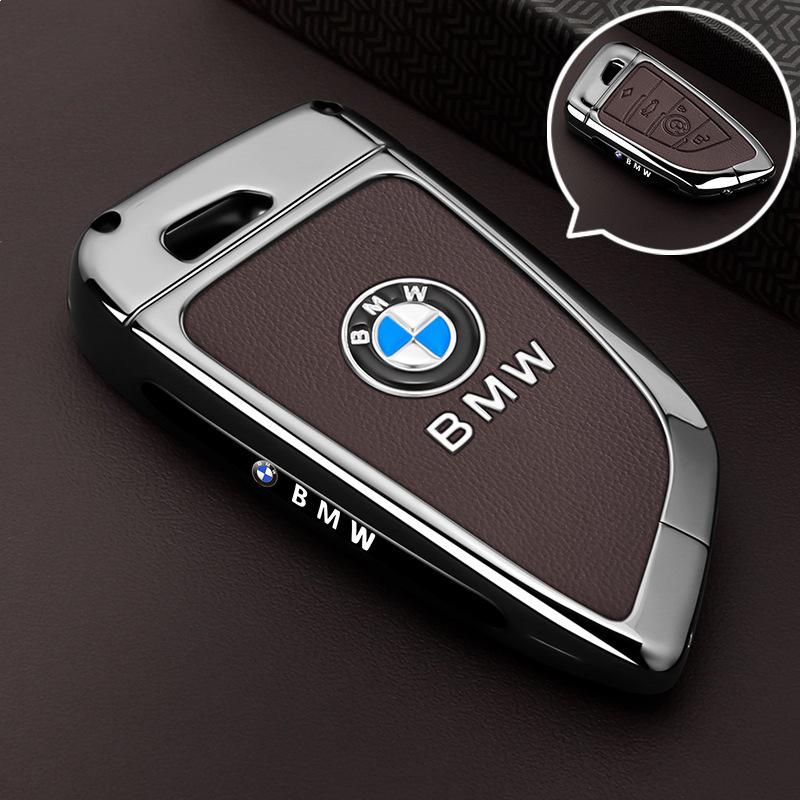 Совместимый чехол для ключа для серии BMW: 5 (530), 3 (325л), X1, X3, X4, X5, X6, iX3, Новая 7, i3 - Чехол-пряжка для мужчин
