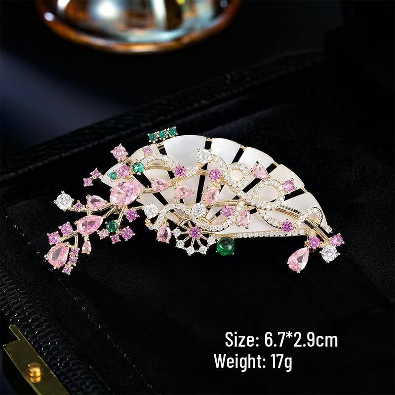 Изысканная брошь «Пион»: Высококачественная брошь в китайском стиле с цветочным узором для женщин, классический модный аксессуар и подарок