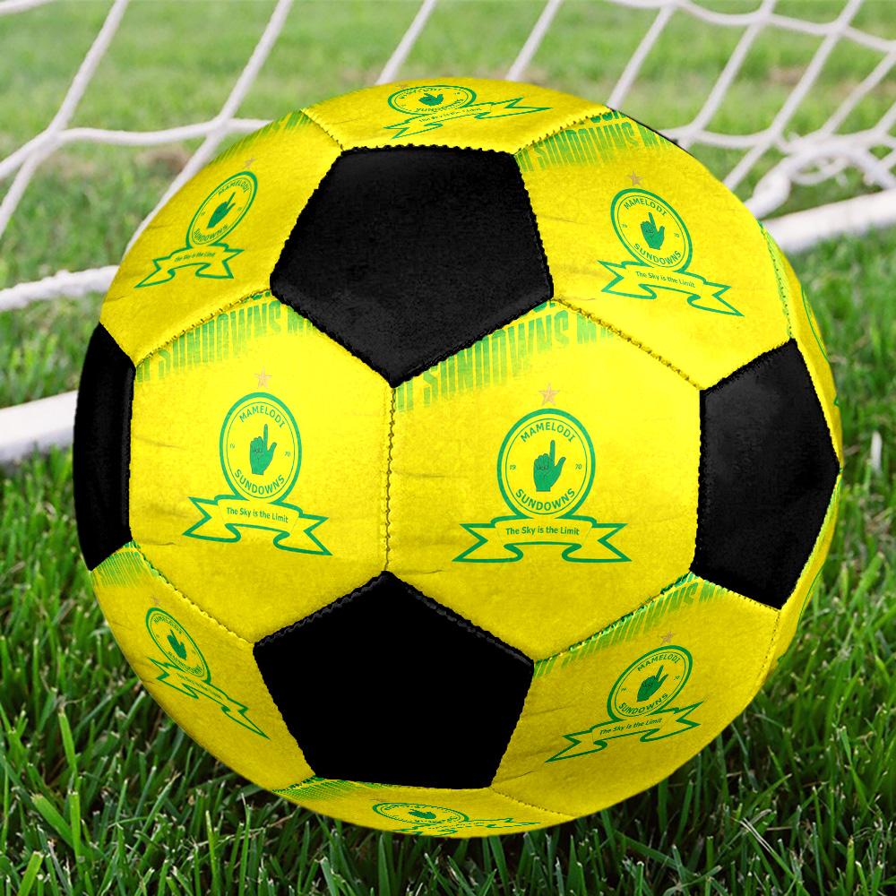 Mamelodi Sundowns Soccer Ball Colorful All Ages Machine Stitched PVC Competition Ready Durable High-Bounce.SIZE5