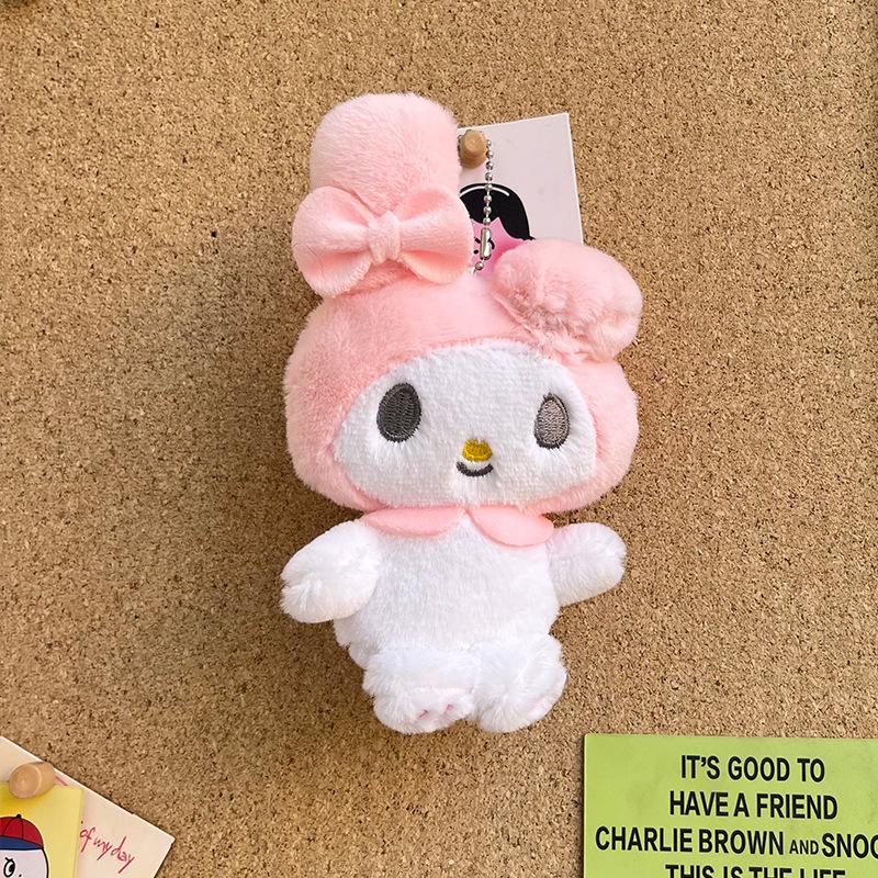 Cute Cartoon Puppy Plush Doll Pendant Kuromi Style Stuffed Toy Claw Machine Prize Gift