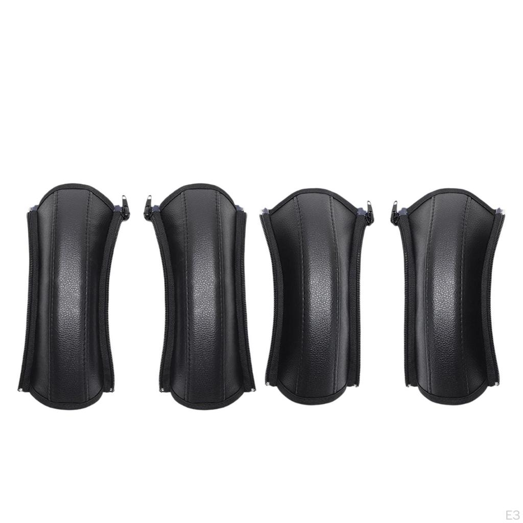 Baby Stroller Handle Cover Armrest PU Leather,Waterproof,with Removable Zipper,Grip