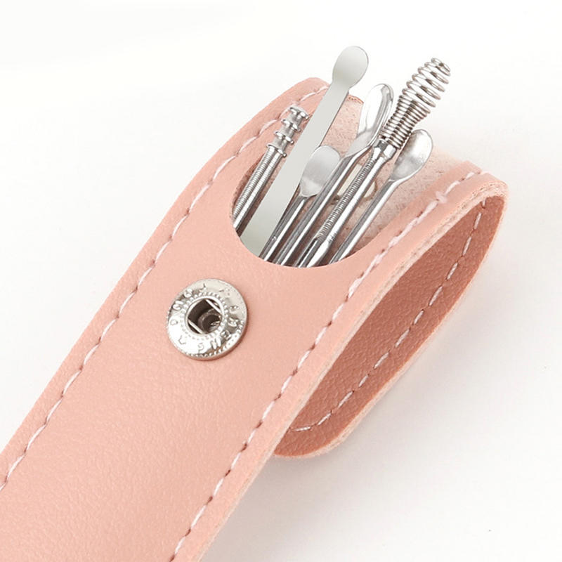 6Pcs Portable Travel Ear Pick Earwax Removal Kit Professional Earwax Cleaner Tools with Storage Box