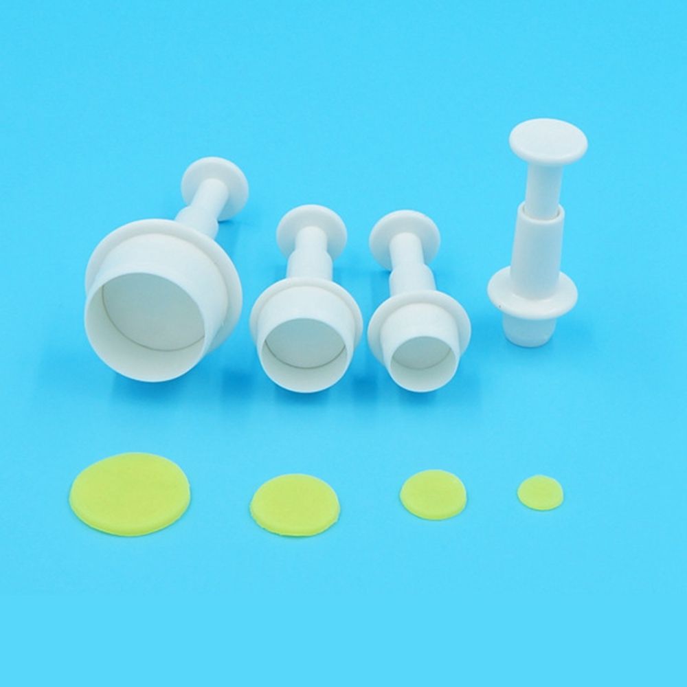 Baking Tool Plastic Round Circle Biscuit Sugar Plunger Fondant Craft Decor Cookie Cake Cutter Mold