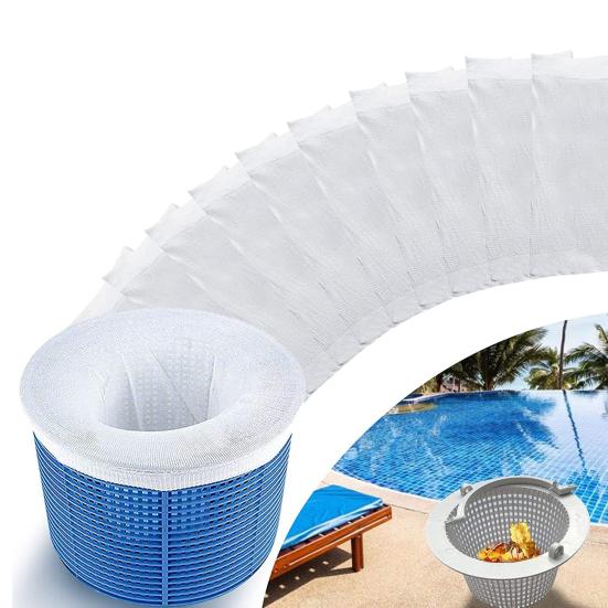35 Pcs Pool Skimmer Socks Skimmer Baskets Fine Mesh Filter Net Debris Leaves Dog Hair Catcher for In-Ground Above Ground Pools Spas Hot Tubs