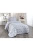 Комплект стеганых покрывал Parolin 3шт, Покрывало 180x240, Наволочка 50x70, Один размер, Кружево, Серый