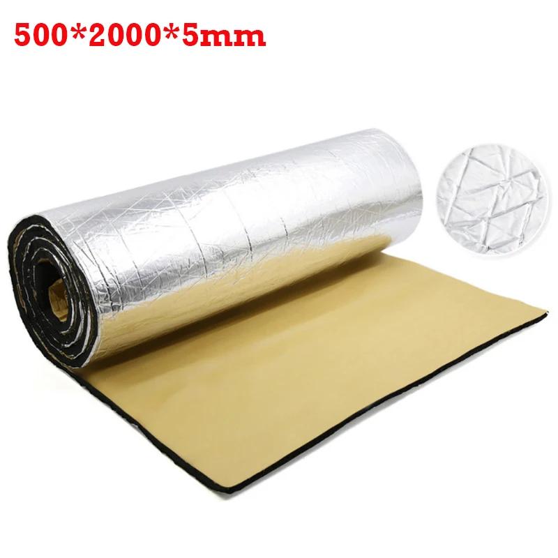 500x2000x5/10мм Алюминиевая Фольга Звукоизоляционная Мастика Самоклеящаяся Акустическая Термоизоляционная Прокладка Автомобильные Звукоизоляционные Коврики для Аудио