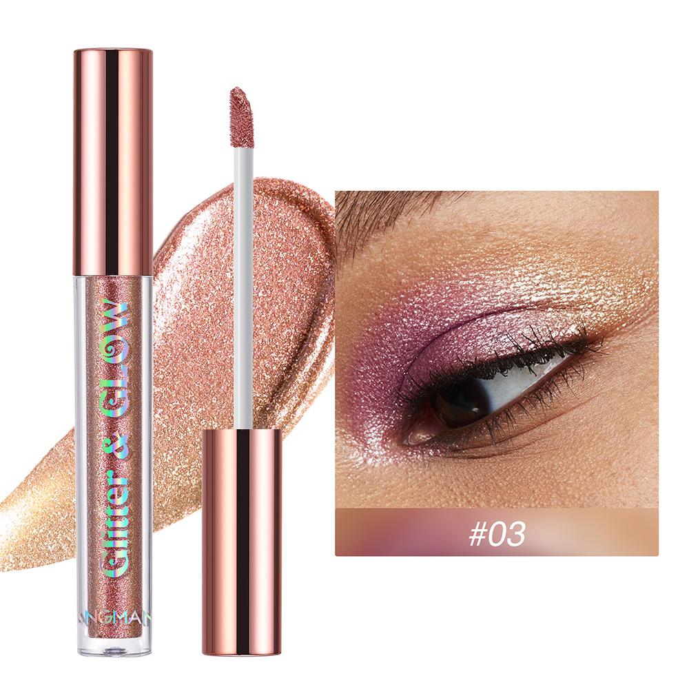 Shine Diamond Тени для век Крем-блеск Glow Металлическая палитра теней для век Стойкие блестящие пигментированные жидкие тени для век Косметика