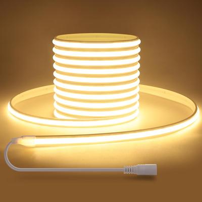 Высококачественная COB светодиодная неоновая лента 24V, равномерное свечение, без темных зон, самоклеящаяся неоновая лента, водонепроницаемая светодиодная веревка, декор для комнаты