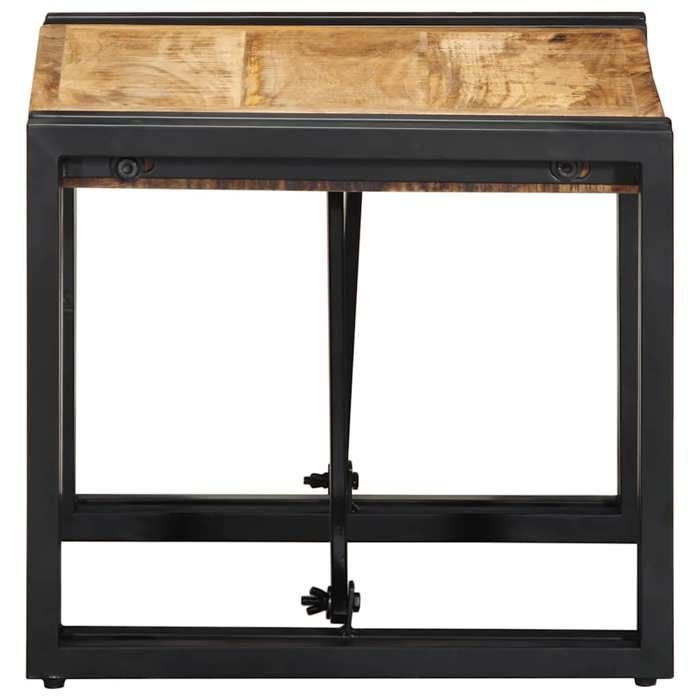 VidaXL Table basse 40x40x35 cm bois de manguier massif brut, table latérale, table de salon, table d'accent, bout de canapé, 4016682