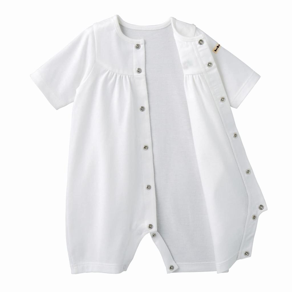 MIKIHOUSE HOT BISCUITS and Size 50 Pre-Owned Boys' Girls' Kids' Clothing, White, (50-60cm), 72-1202-493