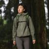 Li Ning CF Su Wan Long Jia Protection Series Outdoor однотонная свободная ветровка на молнии с капюшоном унисекс верхняя одежда чайно-зеленого цвета AEMV005-6