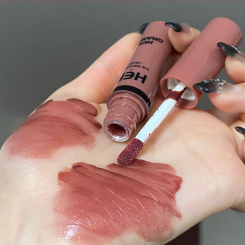 HER ORANGE ~ Мерцающая водная блестящая зеркальная глазурь для губ, которую нелегко превратить в пленку водного света, стеклянный блеск для губ