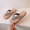 2024 New Rhinestones Girls Slippers Chic Versatile Soft Children Fashion Casual Beach Shoes Korean Style Breatheable Summer Flat