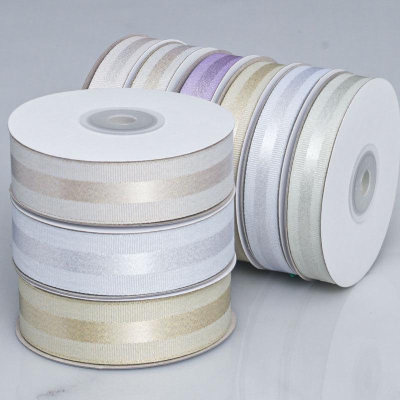 DIY Romantic and Cozy Ribbed Edge Gold and Silver Weft Ribbon Handmade Hair Accessories Diy Material Ribbon Cake Baking Gift Flower Packaging Ribbon