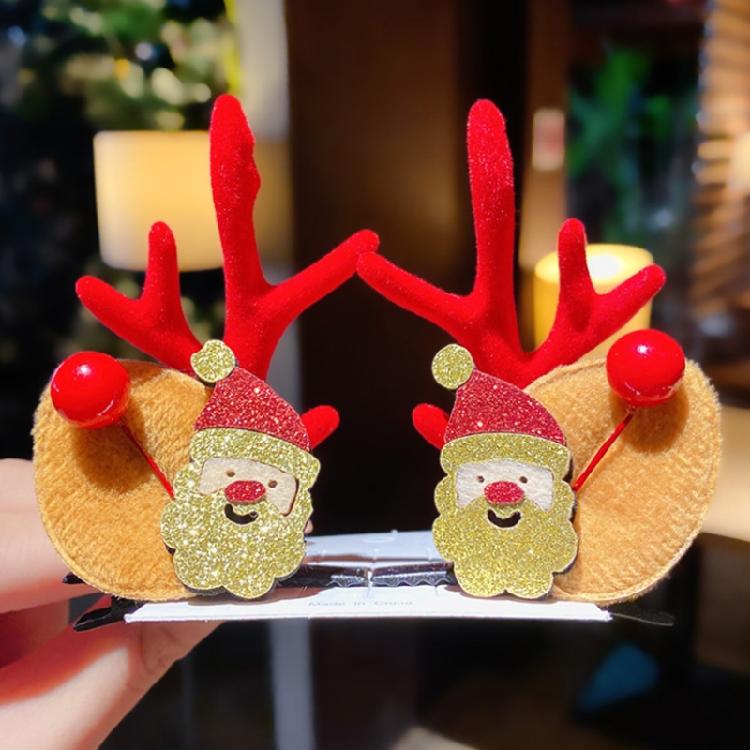 Christmas Hair Clips Antler Hair Pins Hair Accessories for Girls Toddlers Teens