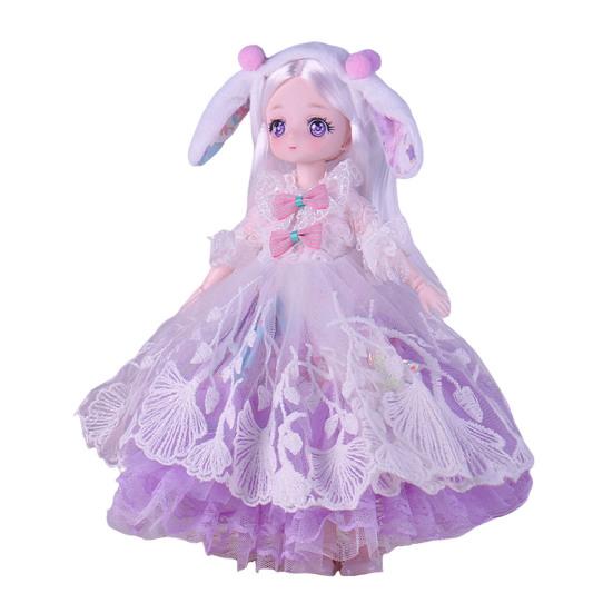 30CM 1/6 Ball Jointed Doll with Clothes Princess Lolita Dress BJD Doll Collectable Posable Action Figure Dress Up Doll Toy Girls Birthday Gift