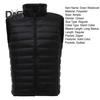 Unisex Down Waistcoat Stand Collar Sleeveless Solid Color Zipper Placket Cotton Vest with Pockets Thin Warm Vest Coat