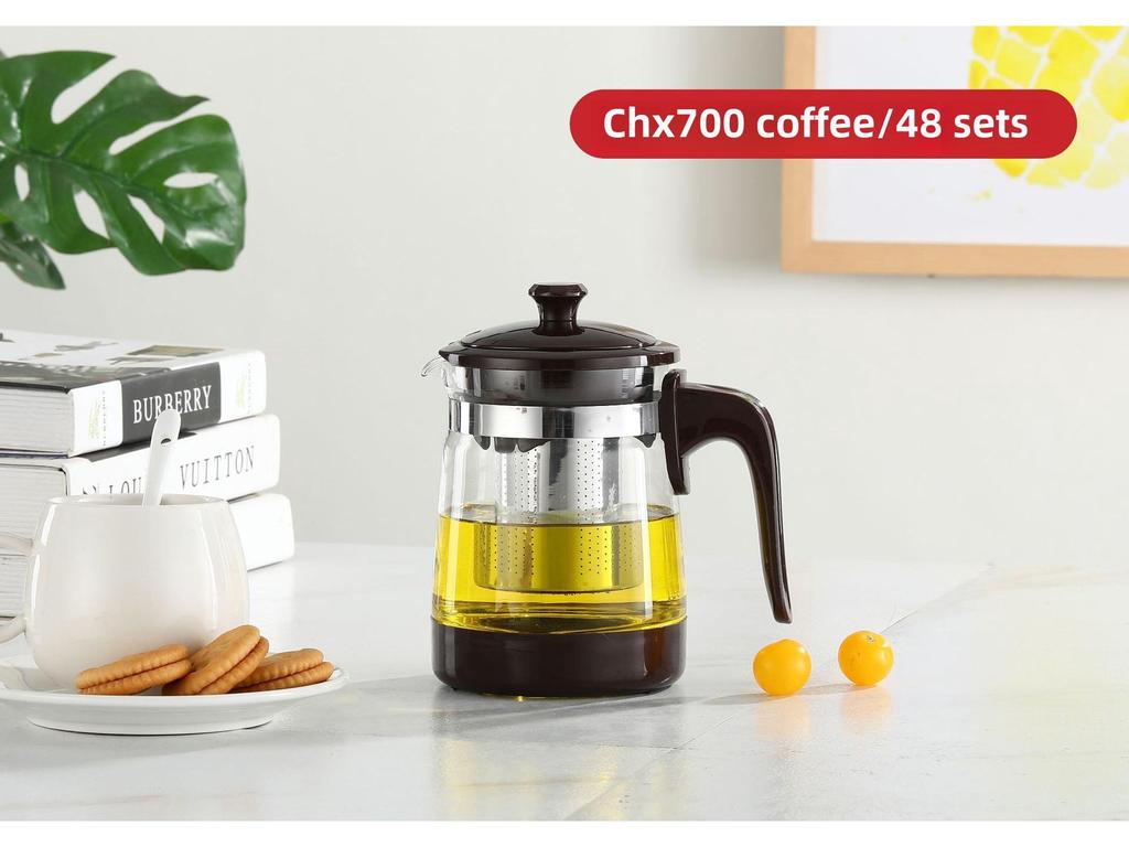 Чайник из термостойкого стекла большой емкости с фильтром для чая Кунг-фу