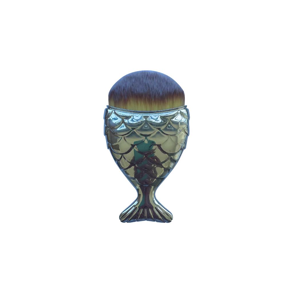 Румяна «Красивая русалка/ракушка», кисти для пудры, тональная основа для контура «рыба», модный макияж, растушевка, косметический инструмент, кисть для тональной основы