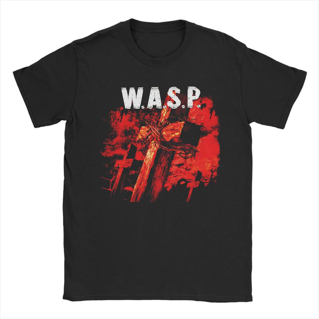 WASP W.A.S.P рок-группа Одежда Унисекс Футболка Чистый хлопок Футболка Новое поступление Футболка Одежда