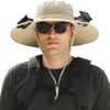 Solar Fan Hat Wide Brim Solar Fan Hat Outdoor Wide Brim Sun Hat with 2 Solar Fan Fishing Hat - Removable & USB Charging Fan