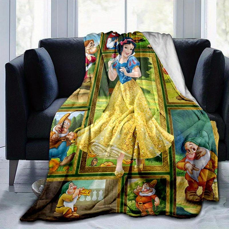 1pc. Cartoon Snow White and Seven Dwarfs Blanket, Home Decorative Throw Blanket for All Seasons, Soft Flannel Throw Blanket, Living Room, Tr
