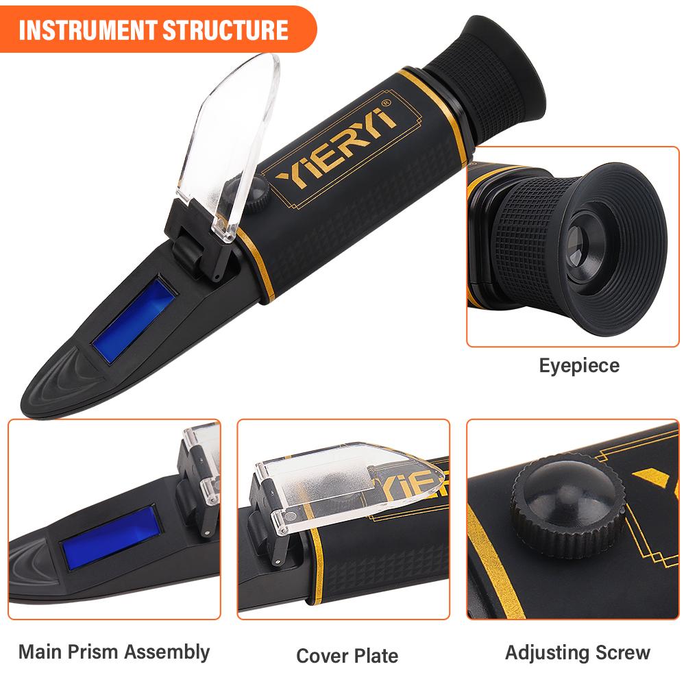 YAGO Самодельный Гидрометр Пиво Вино Рефрактометр Брикс 0-32% Удельный вес Сусло 1.000-1.120 Двойная шкала Оптический тестер для пивоварения