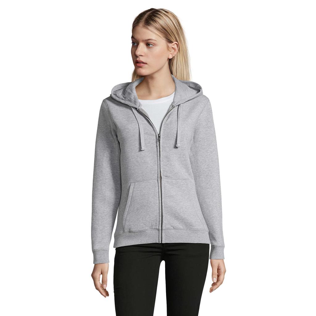 Womens/Ladies Spike Heather Full Zip Hoodie