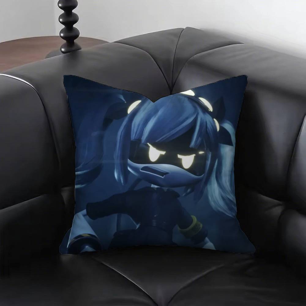 Horror Anime Murder Drones Pillow Case Fashion Square Pillowcase Bedroom Sofa Room Ins Decoration Leisure