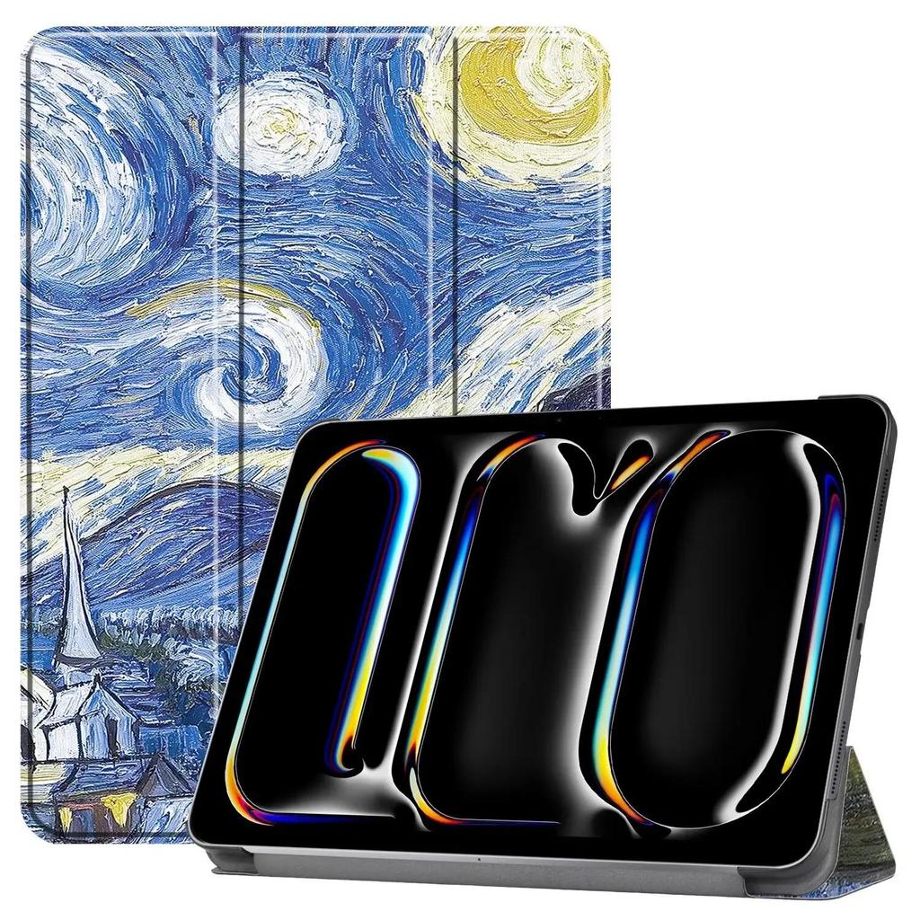 Чехол для apple ipad pro 11 2024 PU Flip Stand Cover для Apple iPad Pro 11 дюймов (М4) Чехол для планшета Funda