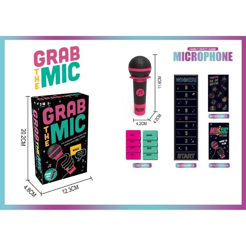 Microphone Karaoke Singing Game Answer Cards Family Interactive Game Tabletop