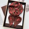 Luxury Square Satin Scarf Women Cute Fruit Cherry Pattern Shawls and Wraps Fashion Small Bag Scarves Hair Tie Bandanas 70*70Cm