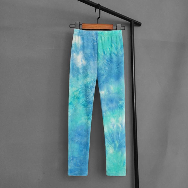 Spring Autumn Kids Pants Colorful Fluorescent Color Printing Leggings For Girls Trousers Baby Girls Soft Elastic Skinny Pants