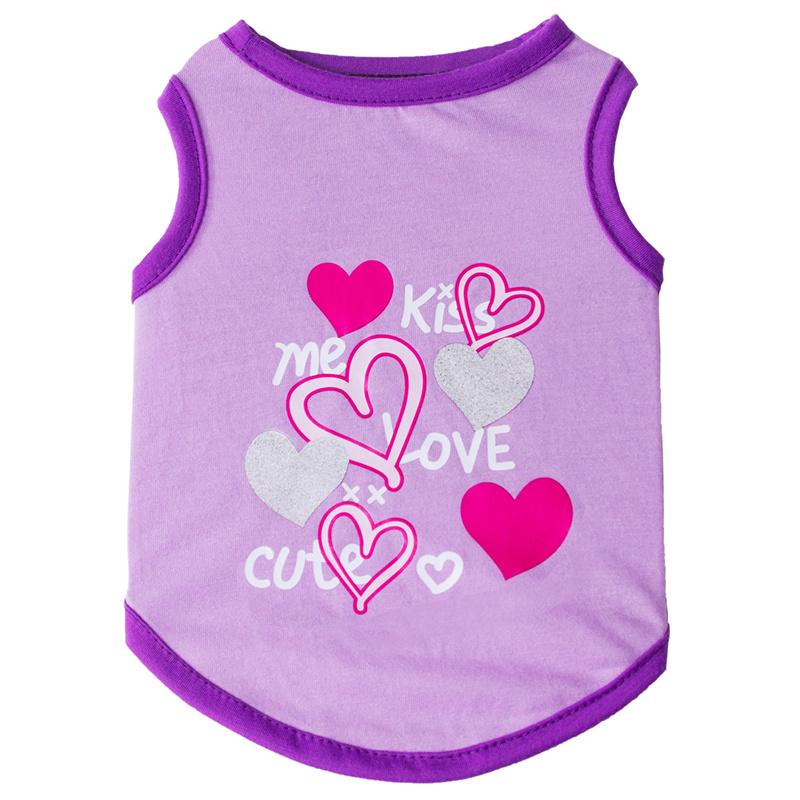 Lovely Puppy Cat Dog Sleeveless Vest Summer Pet Clothes for Small Dogs Chihuahua Maltese Pomeranian mascotas Clothing Outfit